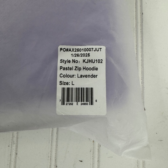 NEW Comfrt Pastel Full Zip Hoodie Lavender Unisex - Picture 4 of 5